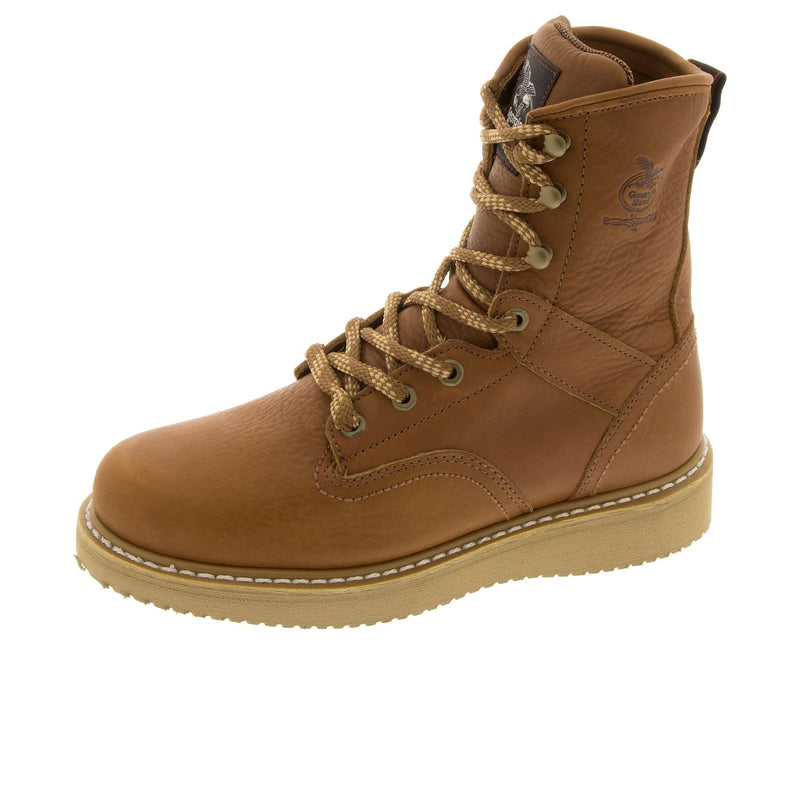 Load image into Gallery viewer, Georgia Boot Wedge 8 Inch Soft Toe Left Angle View