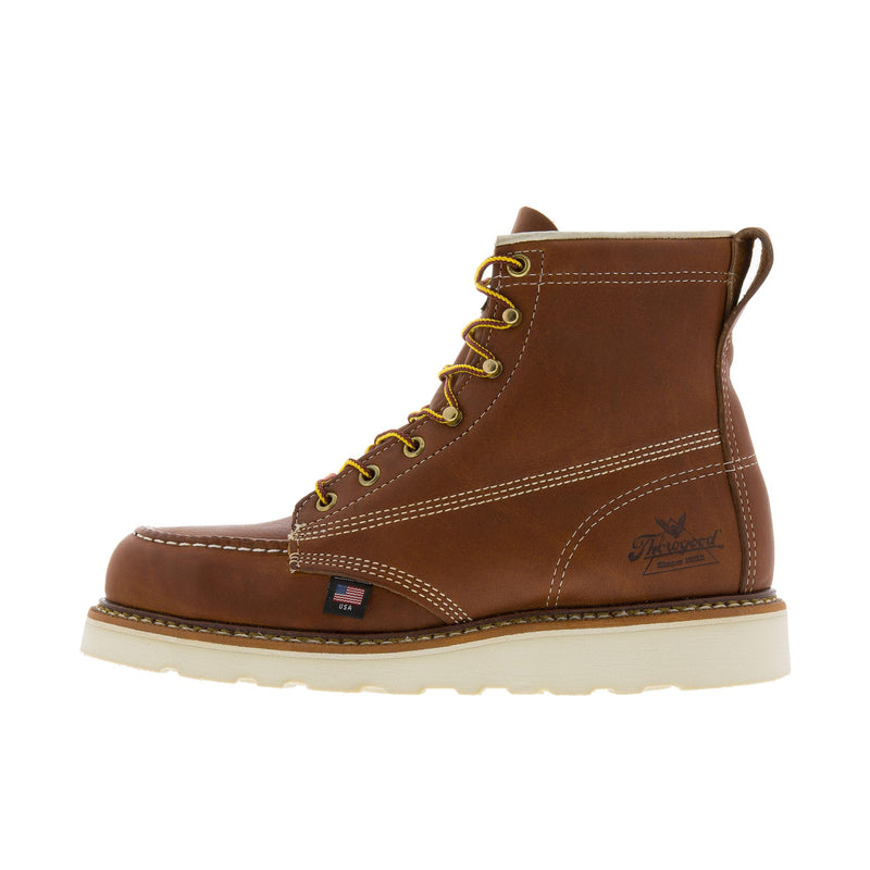 Load image into Gallery viewer, Thorogood American Heritage 6 Inch Moc Toe MAXWear Wedge Left Profile
