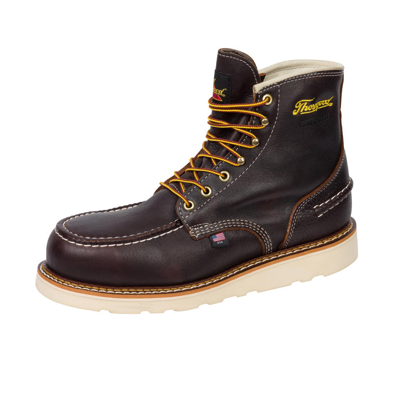 Load image into Gallery viewer, Thorogood 1957 Series 6 Inch Pitstop Moc Toe MAXWear Wedge Left Angle View