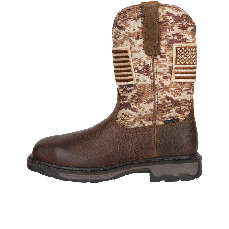 Load image into Gallery viewer, Ariat WorkHog Patriot Steel Toe Left Profile