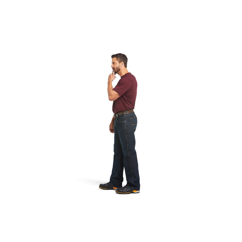 Load image into Gallery viewer, Ariat Rebar M5 Slim DuraStretch Basic Stackable Straight Leg Jean Side Left View