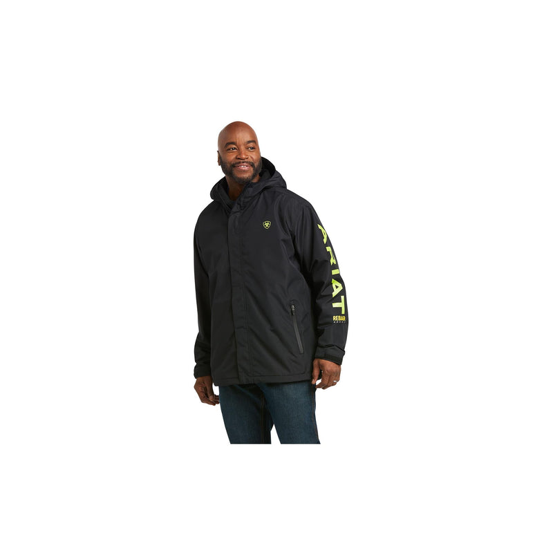 Load image into Gallery viewer, Ariat Rebar Stormshell Logo Waterproof Jacket Front View