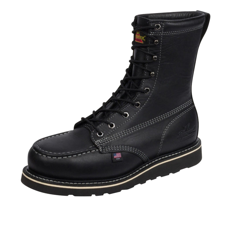 Load image into Gallery viewer, Thorogood American Heritage Midnight Series 8 Inch Moc Steel Toe Left Angle View