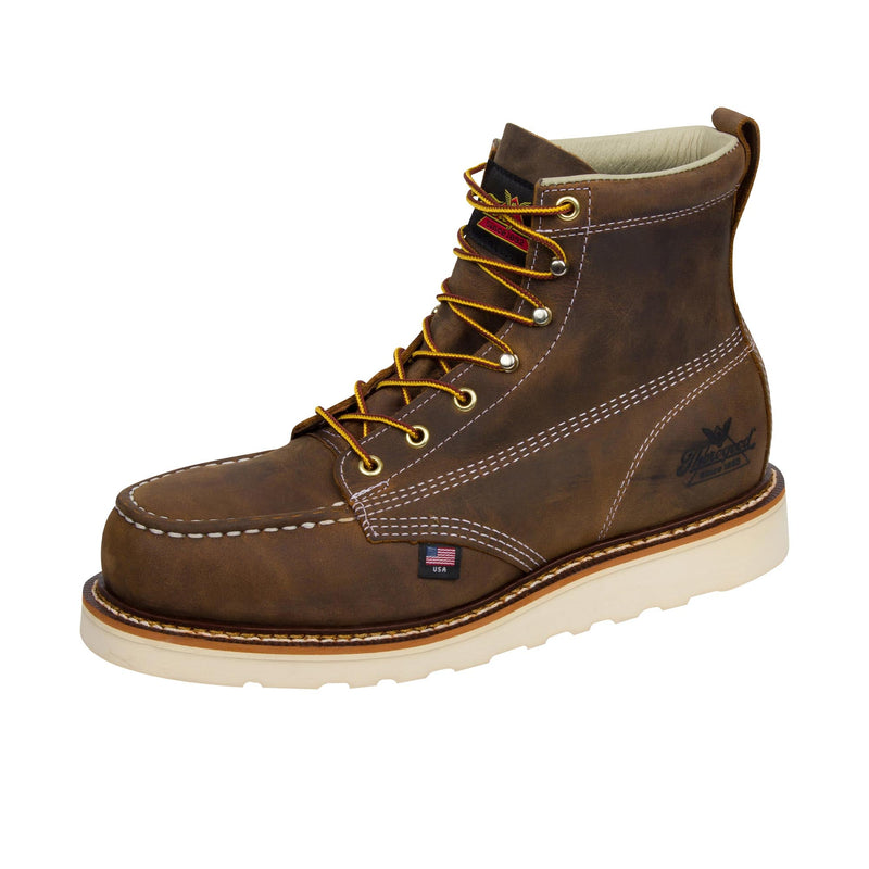 Load image into Gallery viewer, Thorogood American Heritage 6 Inch Trail Moc Toe Left Angle View