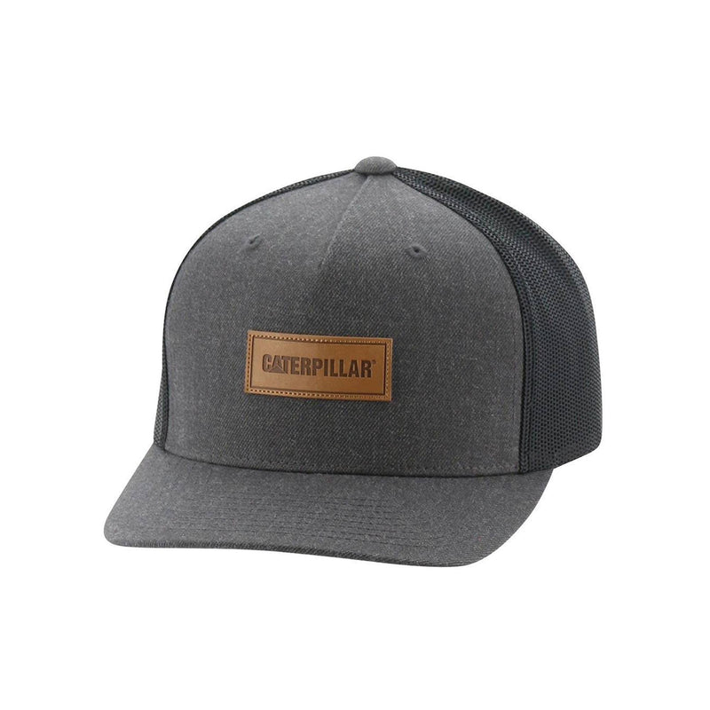 Load image into Gallery viewer, Caterpillar Cat Patch Flat Bill Cap Flexfit Front View