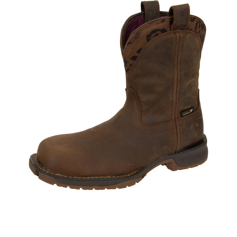 Load image into Gallery viewer, Rocky Rosemary Western Boot Composite Toe Left Angle View