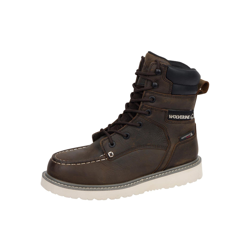 Load image into Gallery viewer, Wolverine Trade Wedge 8 Inch Moc Toe Steel Toe Left Angle View