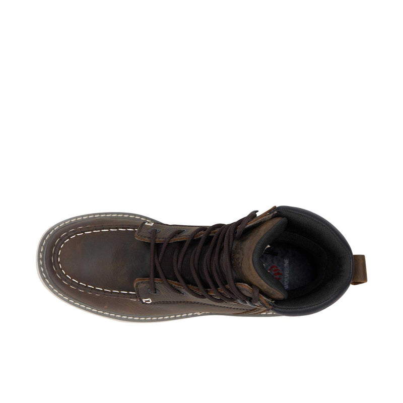 Load image into Gallery viewer, Wolverine Trade Wedge 8 Inch Moc Toe Steel Toe Top View