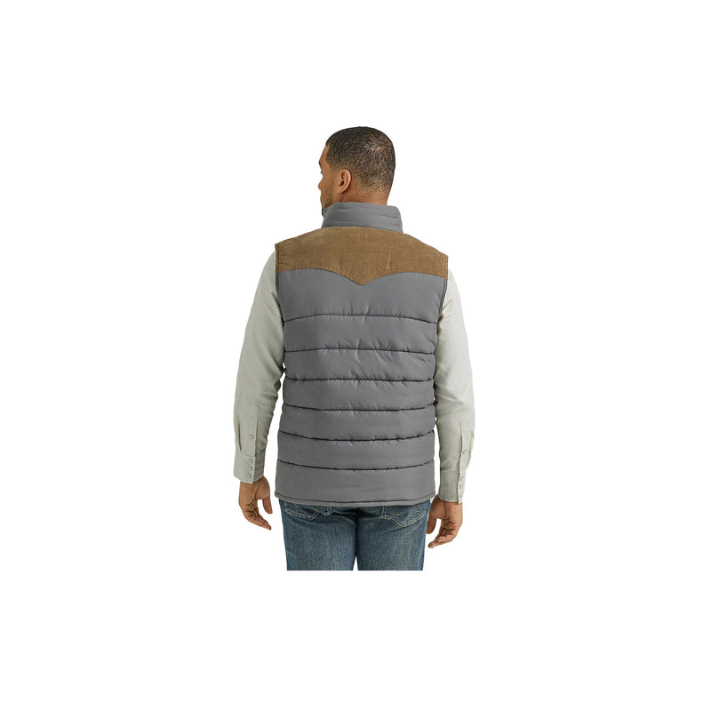 Load image into Gallery viewer, Wrangler Mixed Puffer Vest Back View