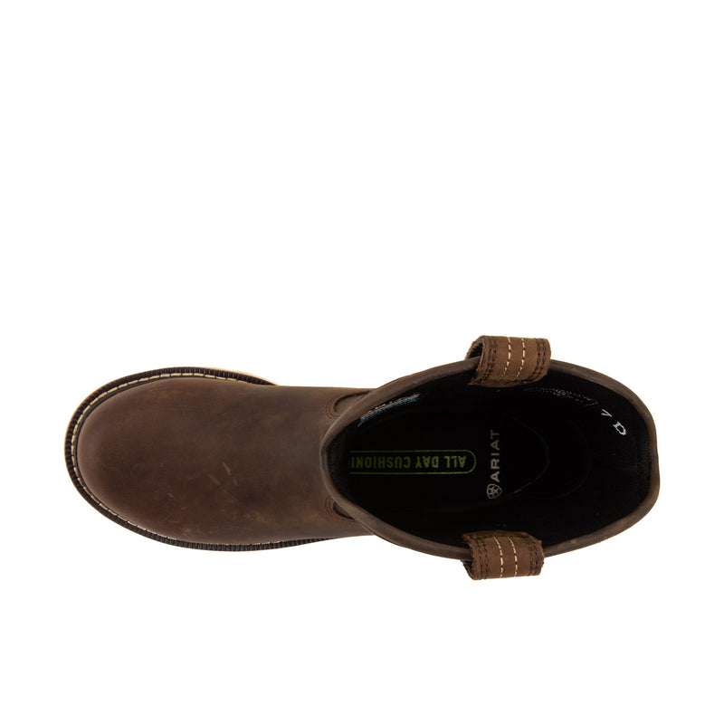Load image into Gallery viewer, Ariat Rebar Wedge Pull On 6 Inch H2O Composite Toe Distressed Brown