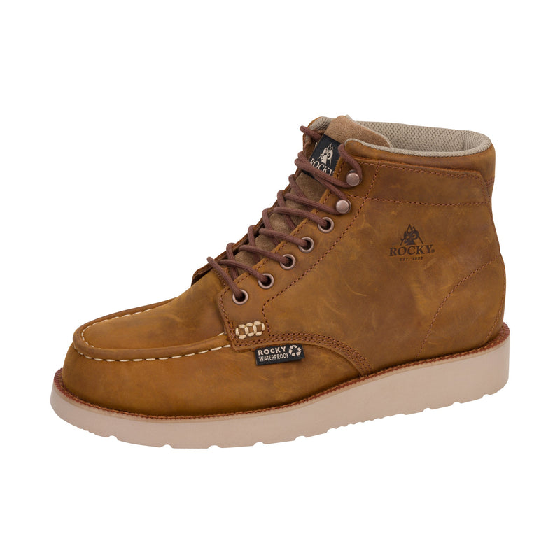 Load image into Gallery viewer, Rocky Monocrepe Wedge 6 Inch Composite Toe Crazy Horse Brown