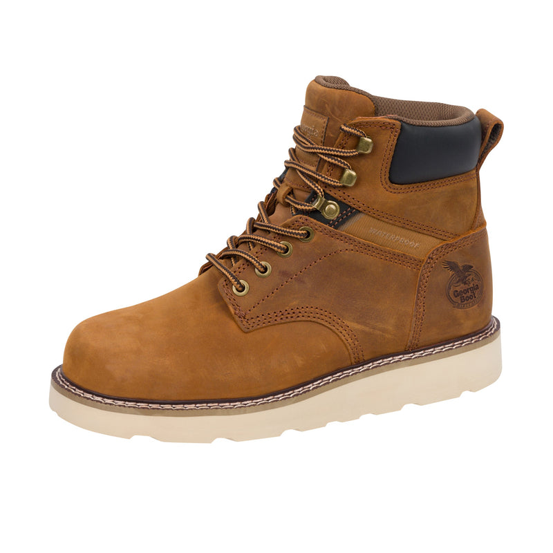 Load image into Gallery viewer, Georgia Boot Core 37 Wedge 6 Inch Soft Toe Left Angle View