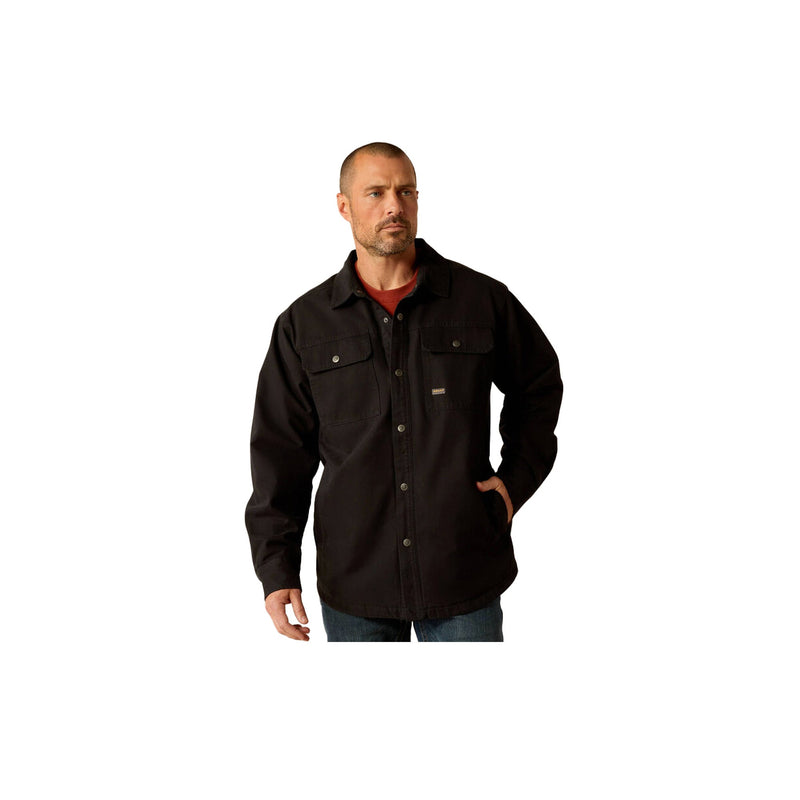 Load image into Gallery viewer, Ariat Rebar Canvas Fleece Lined Shirt Jacket Front View