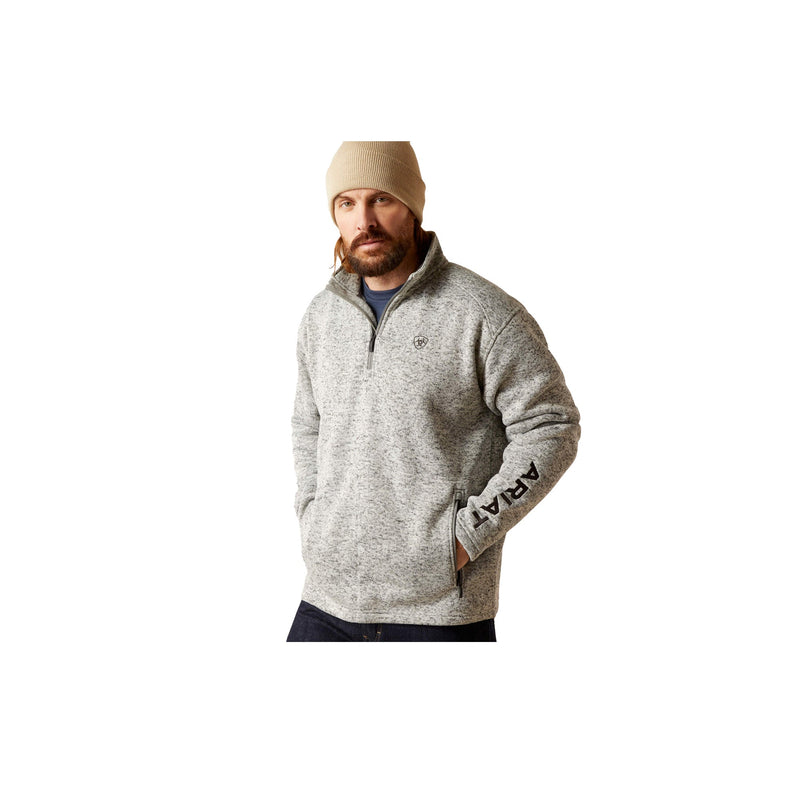 Load image into Gallery viewer, Ariat Caldwell Logo 1/4 Zip Sweater Front View