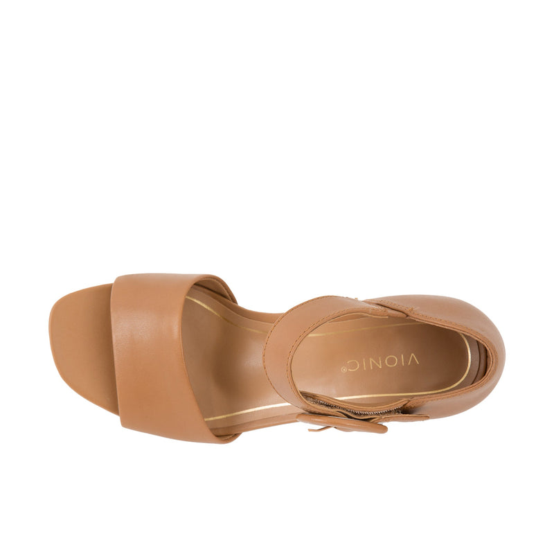 Load image into Gallery viewer, Vionic Womens Chardonnay Heeled Sandal Camel