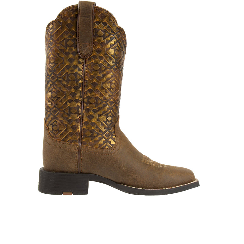 Load image into Gallery viewer, Ariat Round Up Wide Square Toe Inner Profile
