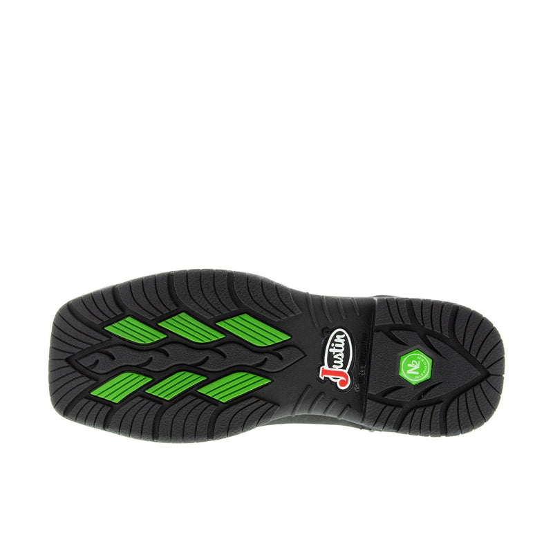 Load image into Gallery viewer, Justin Nitread Square 11 Inch Composite Toe Bottom View