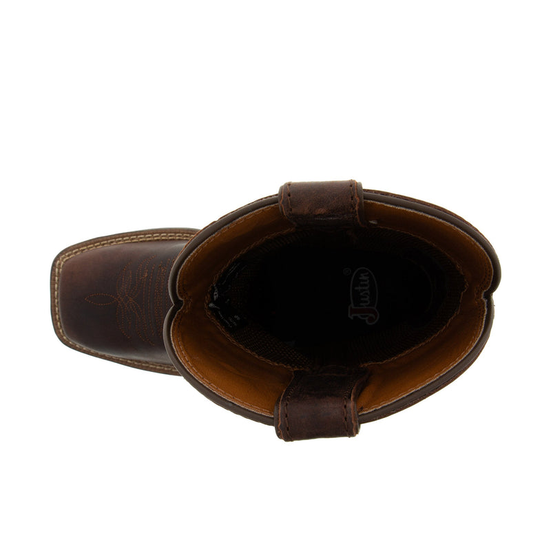 Load image into Gallery viewer, Justin Demeter Wide Square Toe 11 Inch Top View