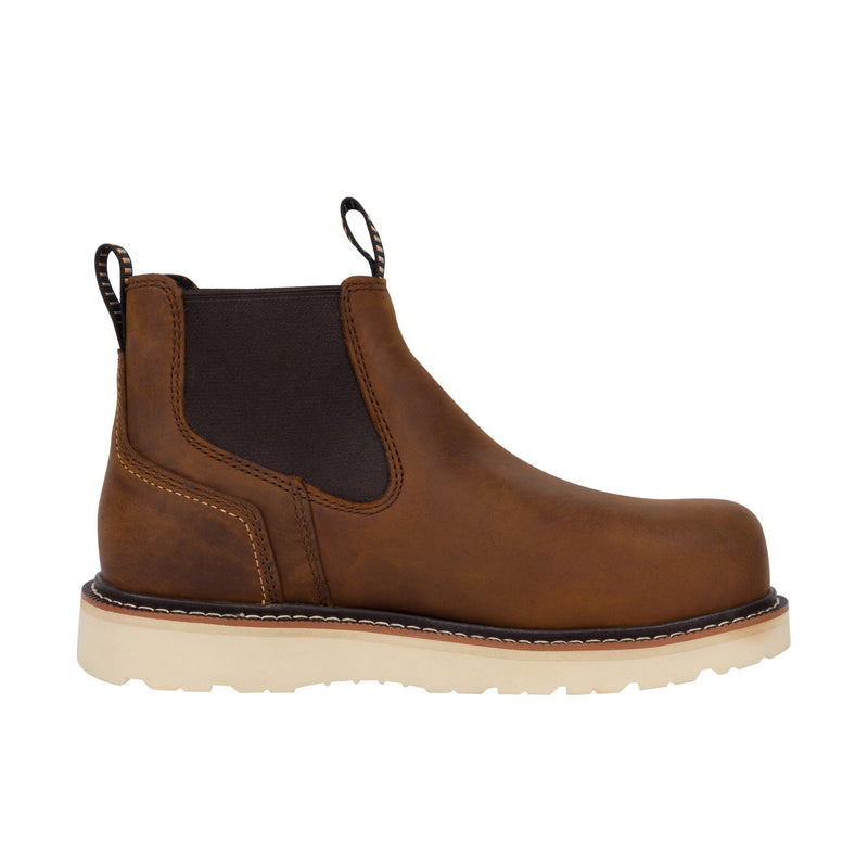 Load image into Gallery viewer, Ariat Rebar Wedge Chelsea H2O Composite Toe Distressed Brown