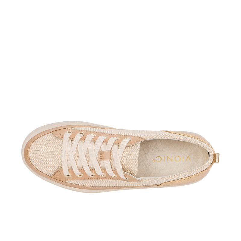 Load image into Gallery viewer, Vionic Womens Winny Sneaker Natural Gold