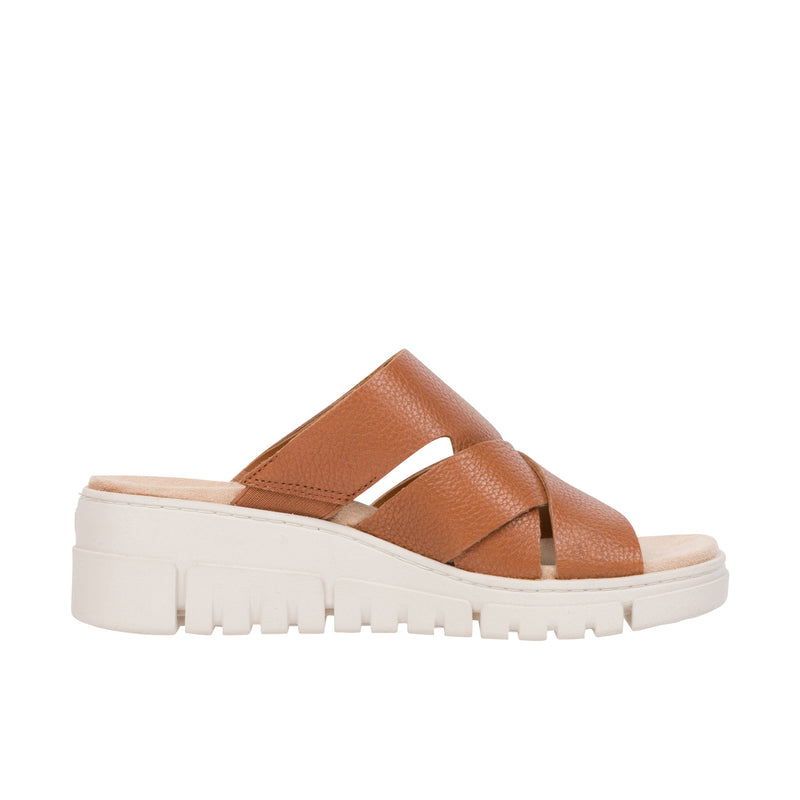 Load image into Gallery viewer, Vionic Womens Uptown Sunset Wedge Sandal Tan