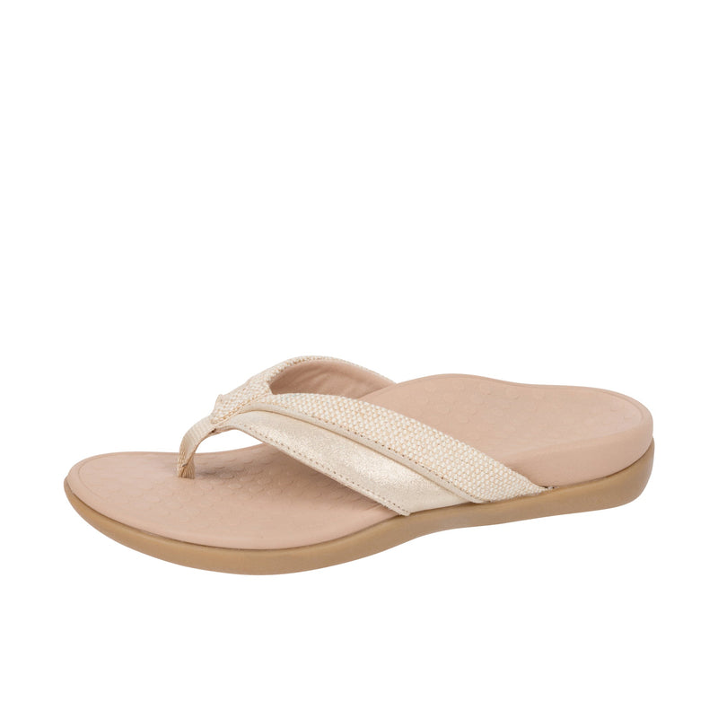 Load image into Gallery viewer, Vionic Womens Shore Toe Post Sandal Natural Gold