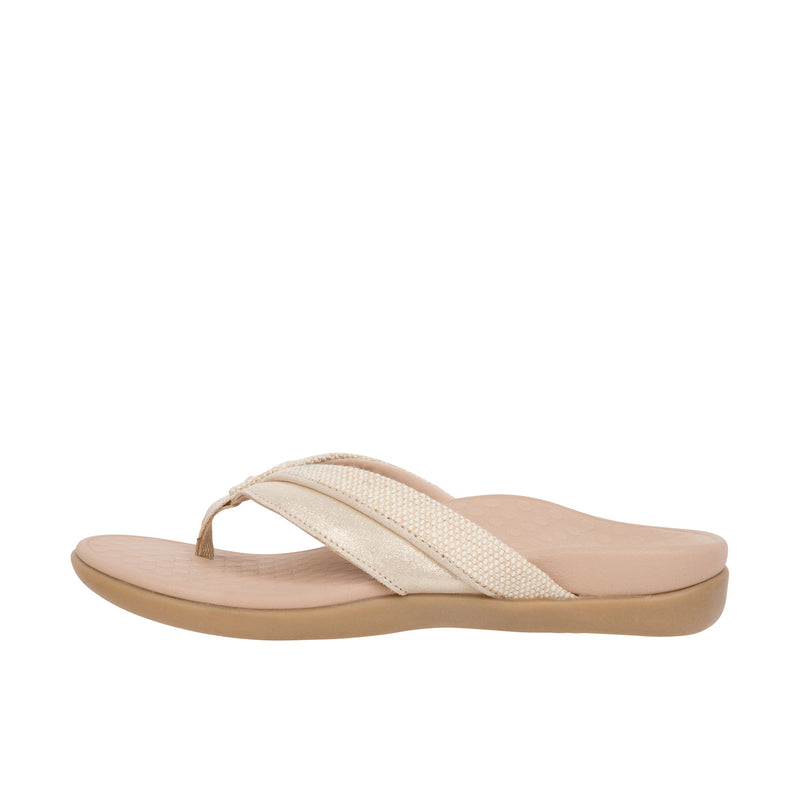 Load image into Gallery viewer, Vionic Womens Shore Toe Post Sandal Natural Gold