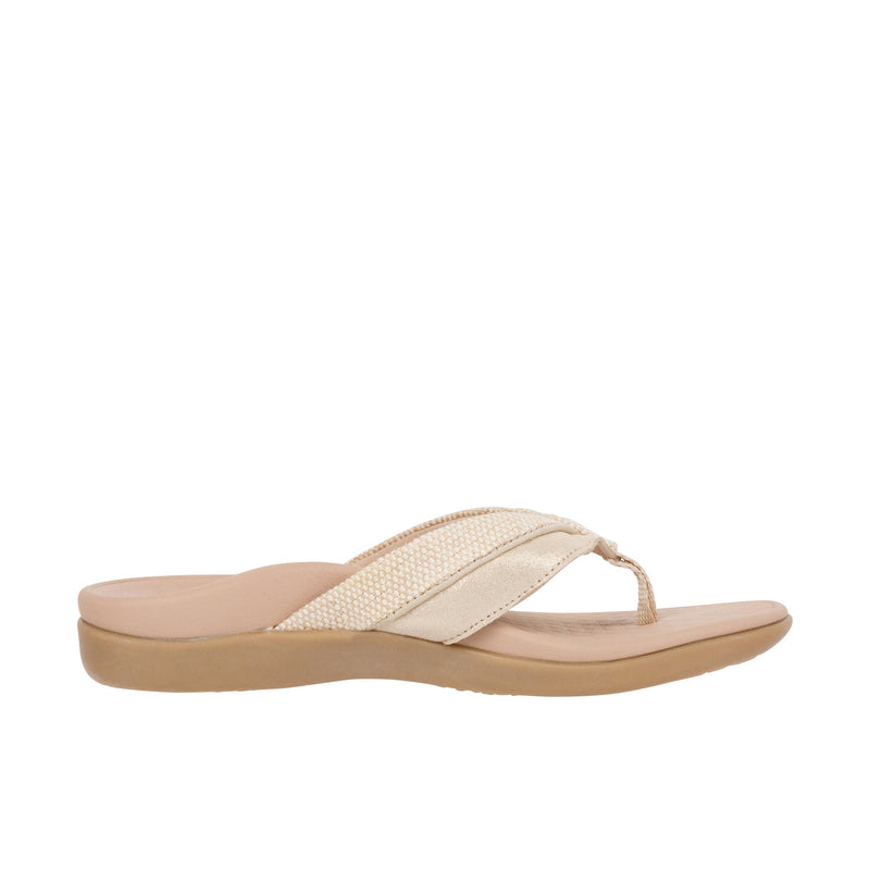 Load image into Gallery viewer, Vionic Womens Shore Toe Post Sandal Natural Gold