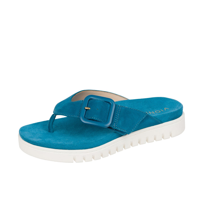 Load image into Gallery viewer, Vionic Womens Uptown Marin Toe Post Sandal Celestial Teal