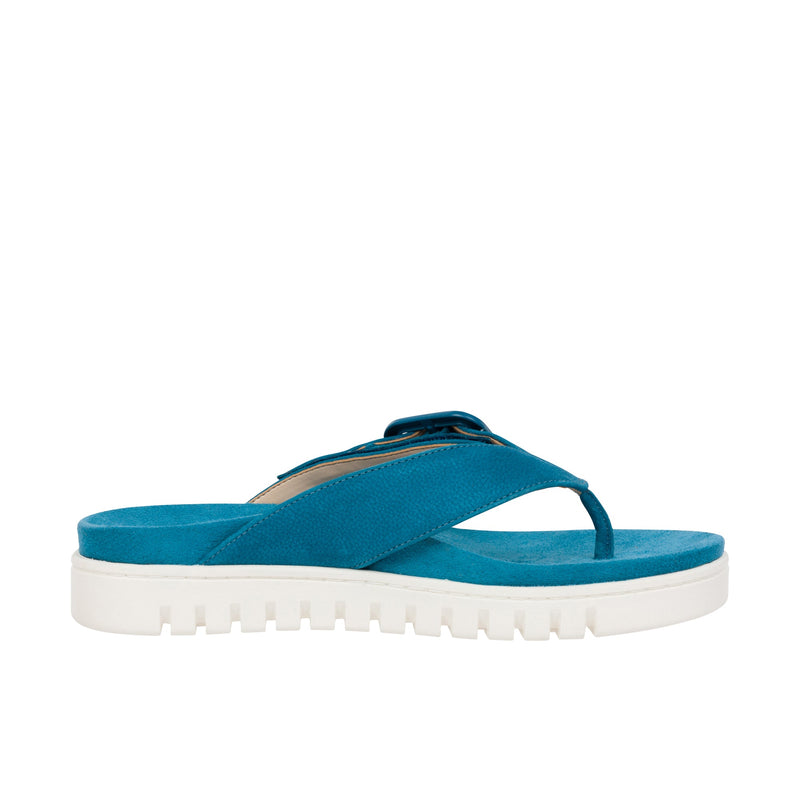 Load image into Gallery viewer, Vionic Womens Uptown Marin Toe Post Sandal Celestial Teal