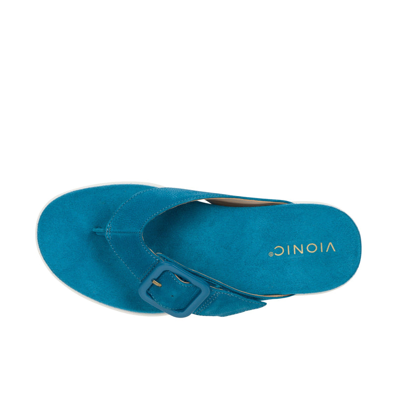 Load image into Gallery viewer, Vionic Womens Uptown Marin Toe Post Sandal Celestial Teal