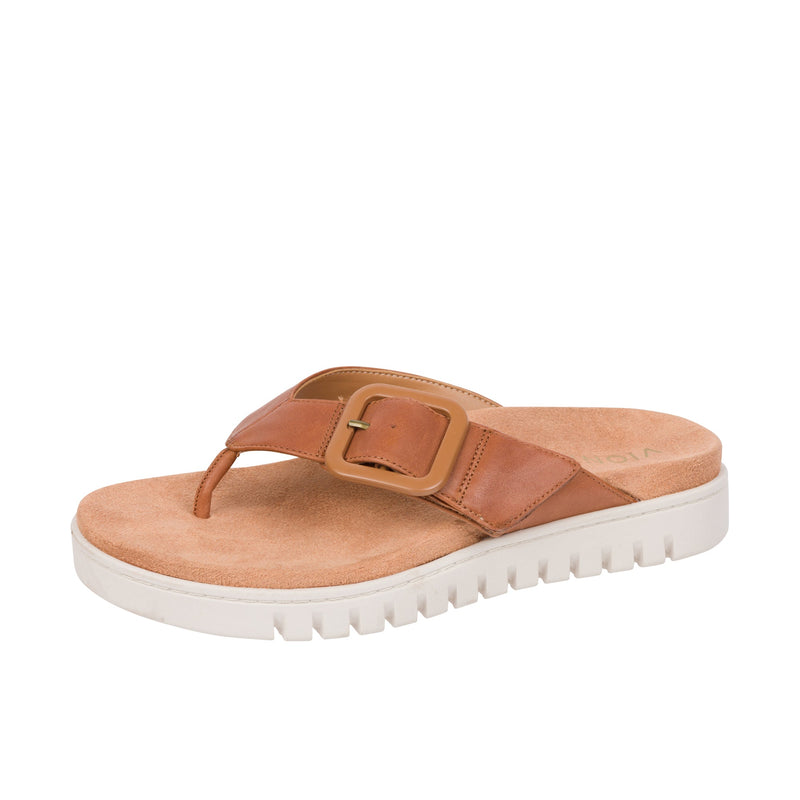 Load image into Gallery viewer, Vionic Womens Uptown Marin Toe Post Sandal Tan
