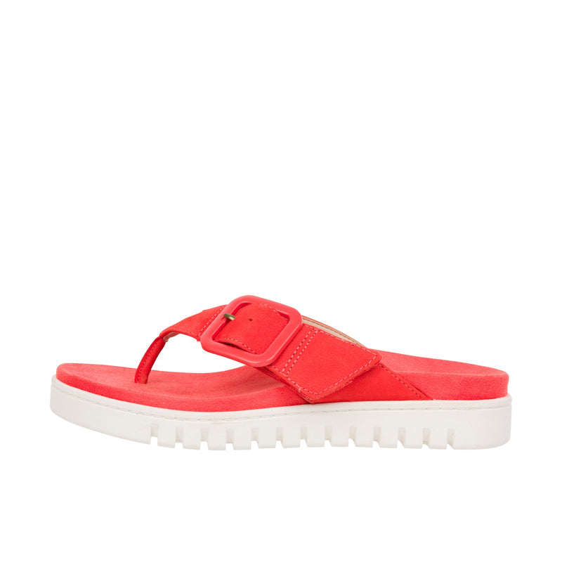 Load image into Gallery viewer, Vionic Womens Uptown Marin Toe Post Sandal Cherry Tomato