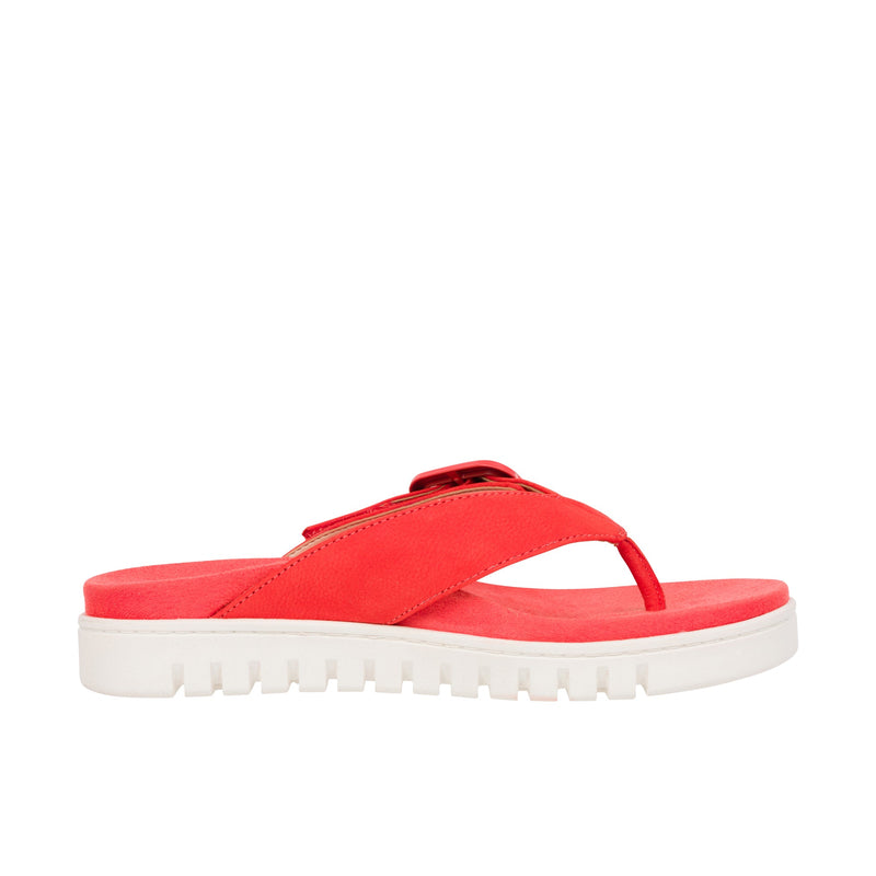 Load image into Gallery viewer, Vionic Womens Uptown Marin Toe Post Sandal Cherry Tomato