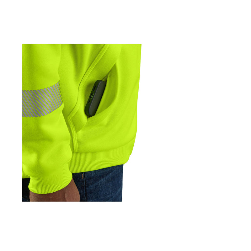 Load image into Gallery viewer, Carhartt High Visibility Rain Defender Loose Fit Class 3 Sweatshirt Brite Lime
