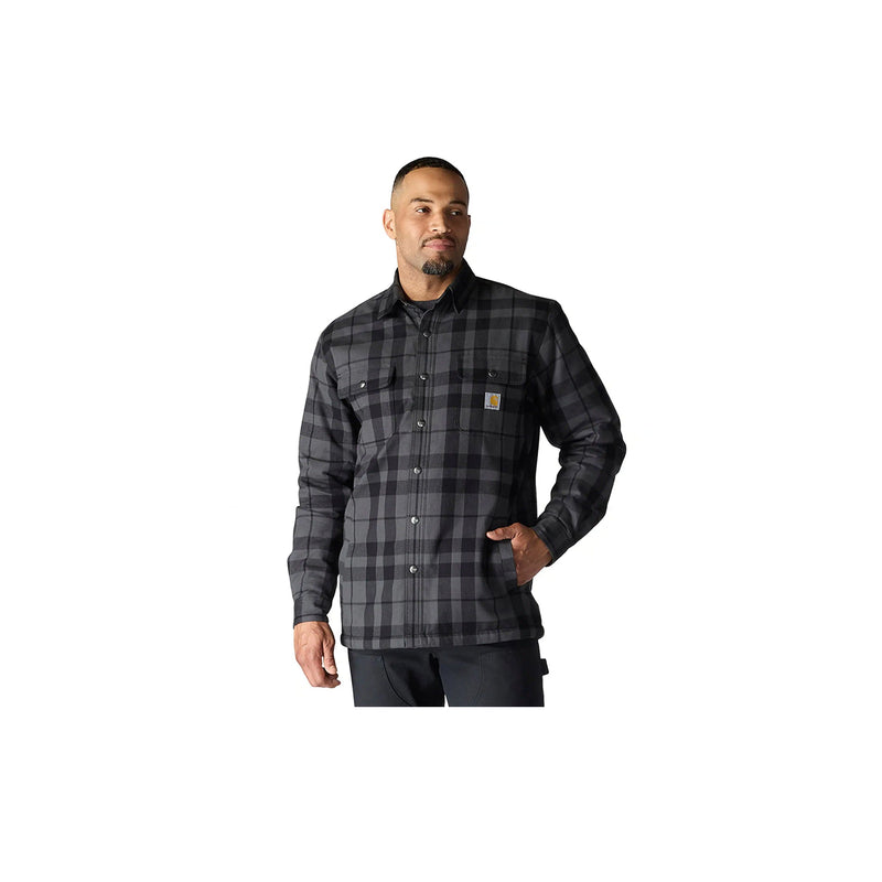 Load image into Gallery viewer, Carhartt Relaxed Fit Flannel Sherpa-Lined Shirt Jac Shadow