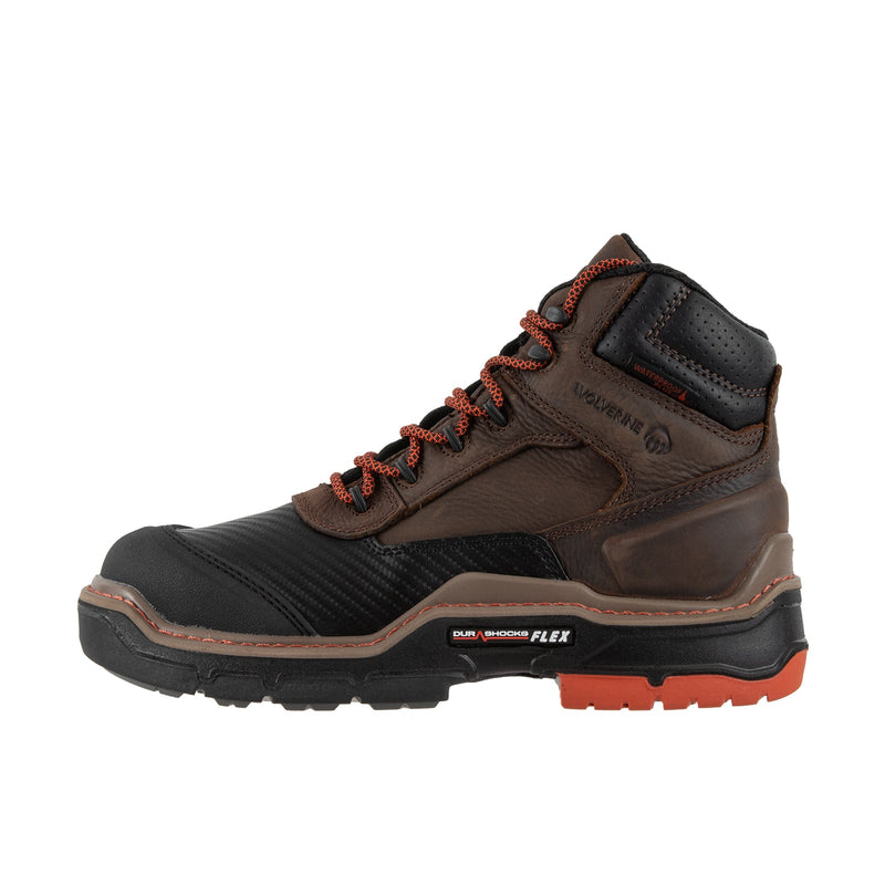 Load image into Gallery viewer, Wolverine Raider Shield Durashock FLX 6 in Composite Toe Dark Brown