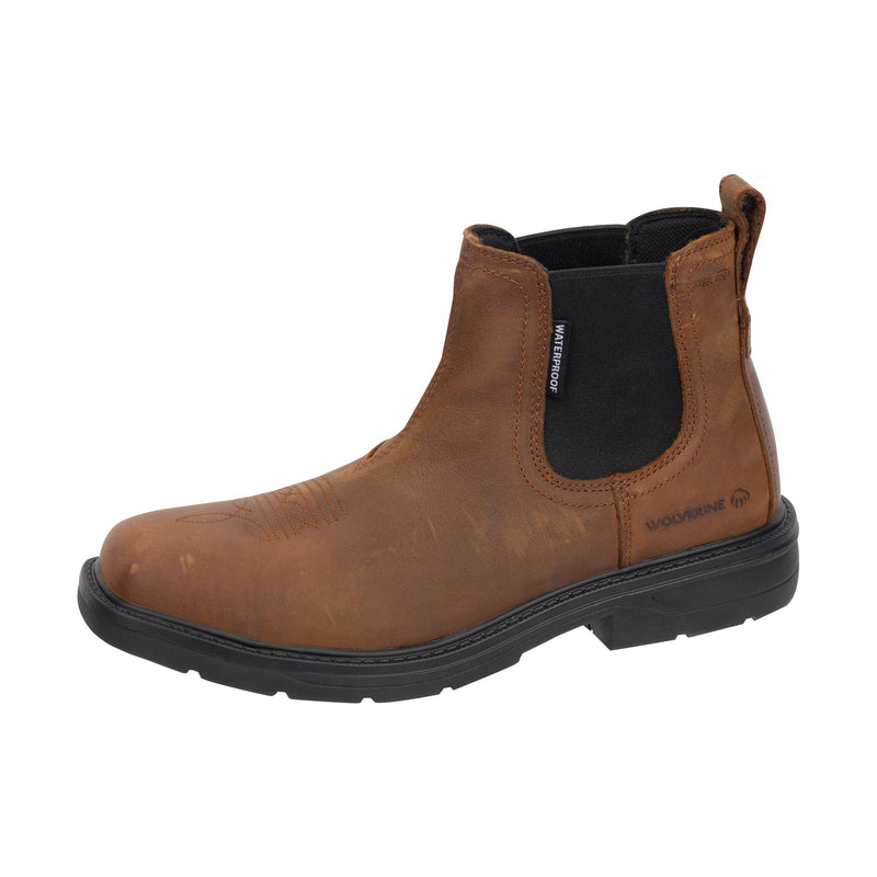Load image into Gallery viewer, Wolverine Rancher Level Chelsea Steel Toe Left Angle View