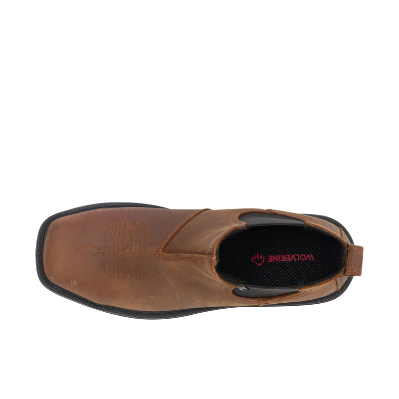 Load image into Gallery viewer, Wolverine Rancher Level Chelsea Steel Toe Top View
