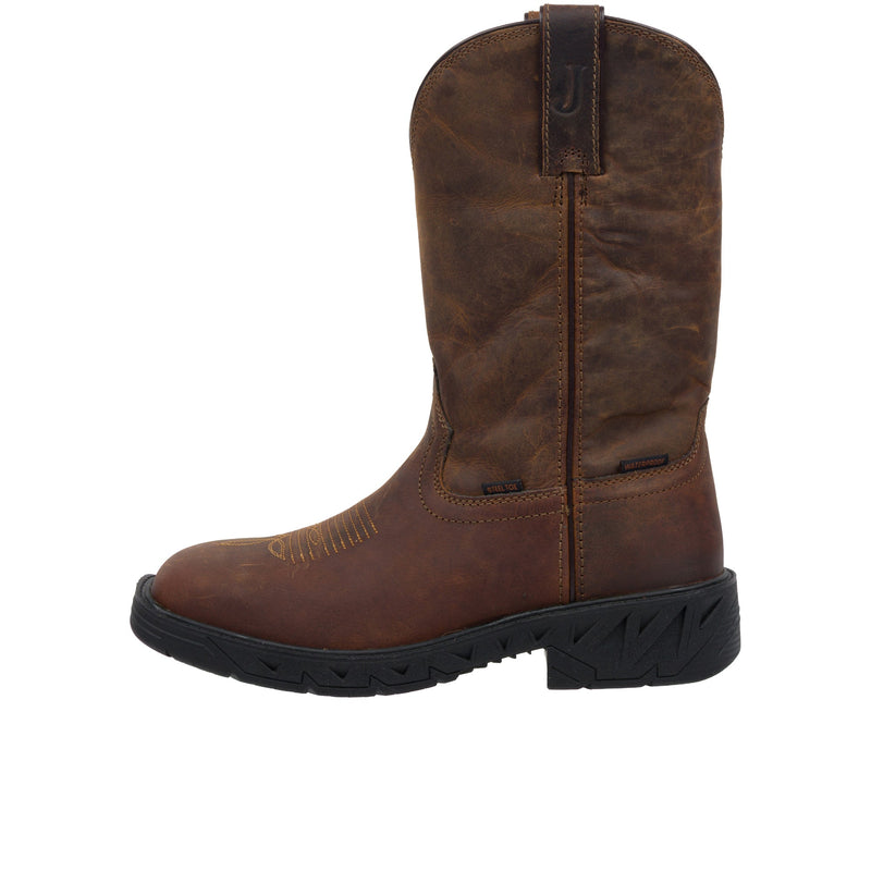 Load image into Gallery viewer, Justin Trencher 11 inch Steel Toe Brown Water Buffalo