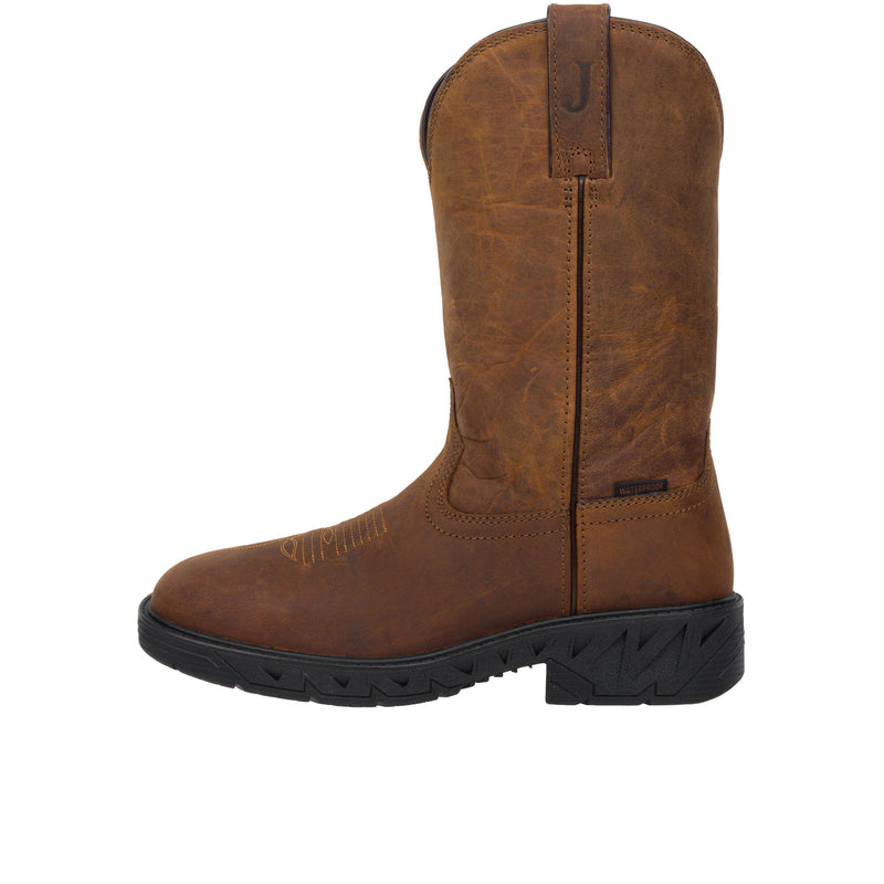 Load image into Gallery viewer, Justin Prodigy 11 Inch Square Toe Soft Toe Trencher Brown