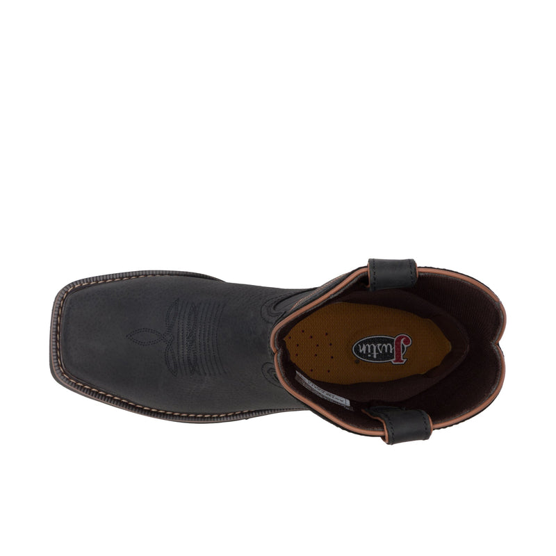 Load image into Gallery viewer, Justin Widowmaker 11 Inch Square Toe Steel Toe Black