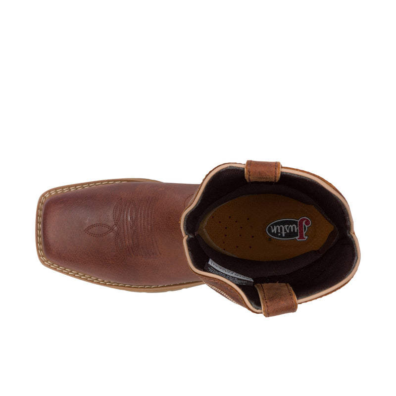 Load image into Gallery viewer, Justin Daywork 11 Inch Square Toe Steel Toe Pecan