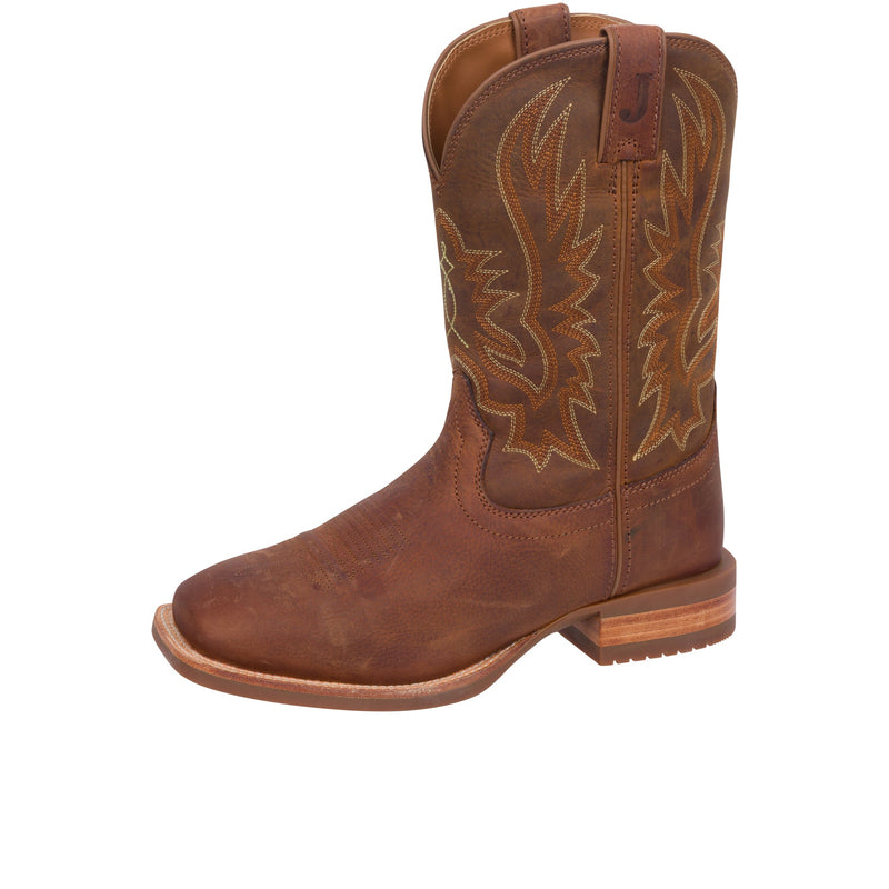 Load image into Gallery viewer, Justin Outlaw 11 Inch Wide Square Toe Rustle Chestnut