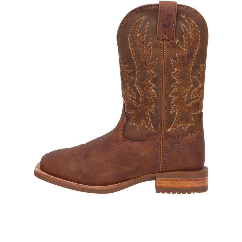 Load image into Gallery viewer, Justin Outlaw 11 Inch Wide Square Toe Rustle Chestnut