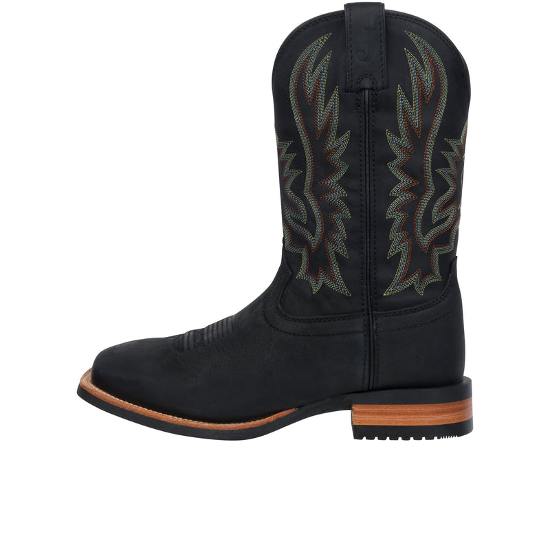 Load image into Gallery viewer, Justin Outlaw 11 Inch Wide Square Toe Rustle Coal Black
