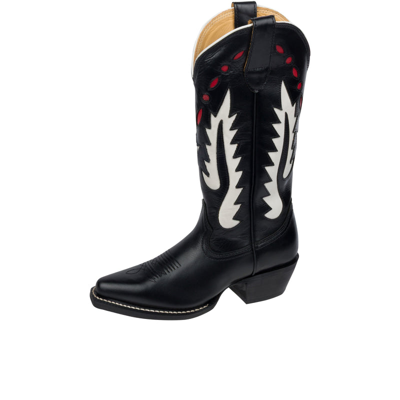 Load image into Gallery viewer, Justin Womens Vintage 13 Inch Snip Toe Faye Black