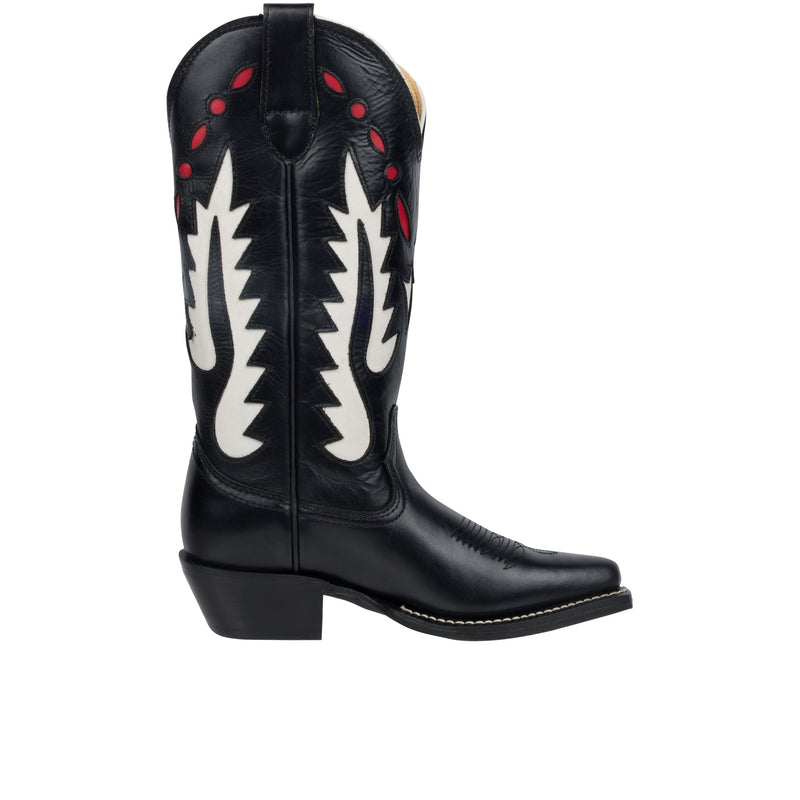 Load image into Gallery viewer, Justin Womens Vintage 13 Inch Snip Toe Faye Black