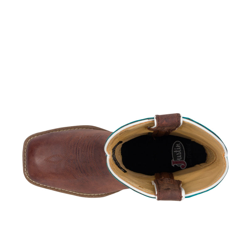 Load image into Gallery viewer, Justin Womens Ashtyn 11 Inch Western Wide Square Toe Walnut (Brown)