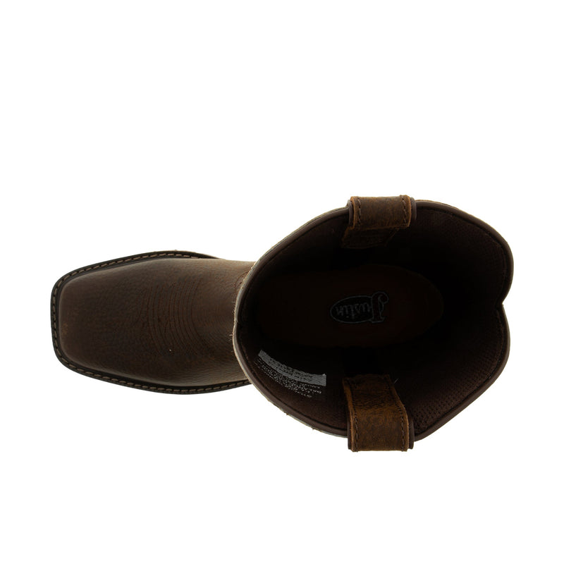 Load image into Gallery viewer, Justin Driller 11 Inch Square Toe Wellington Soft Toe Top View